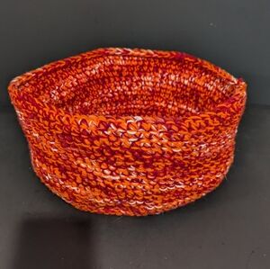 CROCHET HANDMADE 10" BOHIPPIAN YARN BASKET